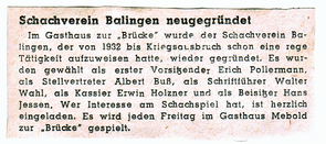 Zwei kurze Meldungen im, noch spärlichen, Lokalteil des „Schwäbischen Tagblattes“:
