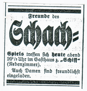Am 20.04.1932 erschien im „Balinger Volksfreund“, Ausgabe Nr.91, folgendes Inserat: