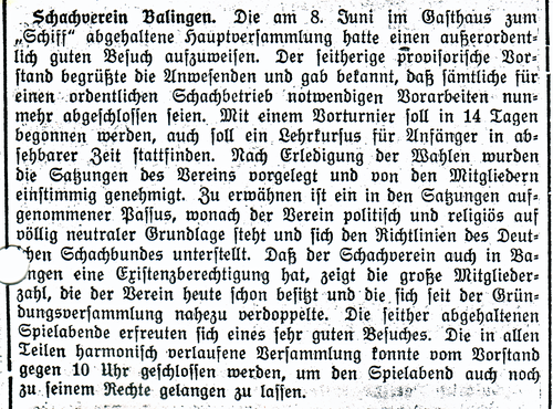 Und in der Ausgabe Nr.134, vom 11.06.1932 stand geschrieben: